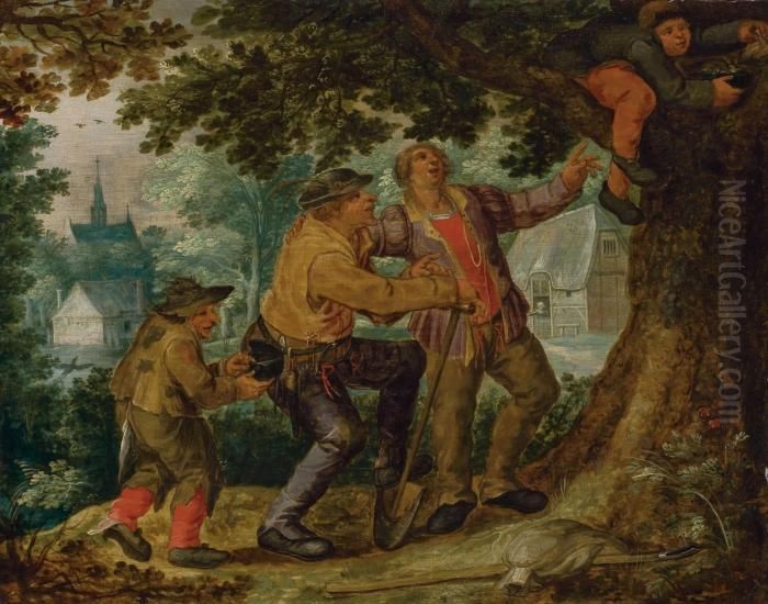 Le Denicheur D'oiseaux Oil Painting by David Vinckboons I