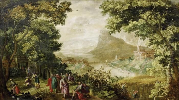 Christ With Captain Of Capernaum Oil Painting by David Vinckboons I