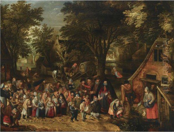 The Whitsun Bride Oil Painting by David Vinckboons I