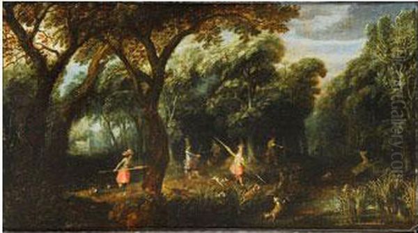 Cazadores En El Bosque Oil Painting by David Vinckboons I