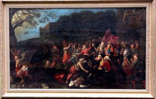 Allegory Of The Fight Between Dead And Sovereign Oil Painting by David Vinckboons I