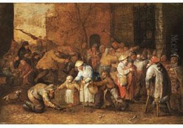 Die Armenspeisung Oil Painting by David Vinckboons I