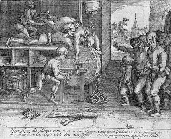 Spottblatt Oil Painting by David Vinckboons I