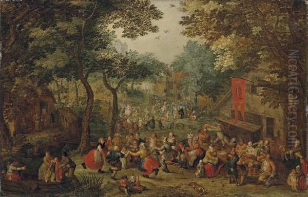 A Village 
Kermesse Oil Painting by David Vinckboons I