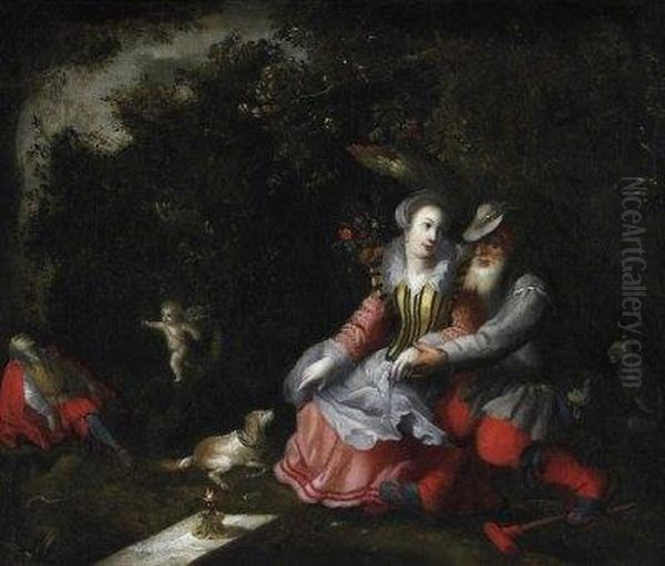 The Odd Couple Oil Painting by David Vinckboons I