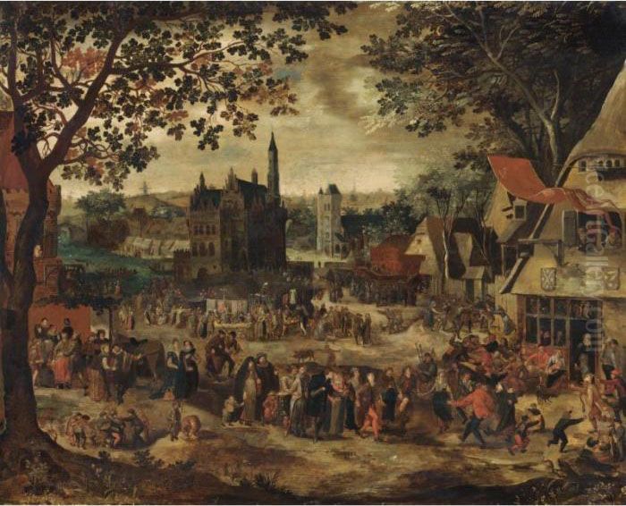 La Kermesse D'audenaerde Oil Painting by David Vinckboons I