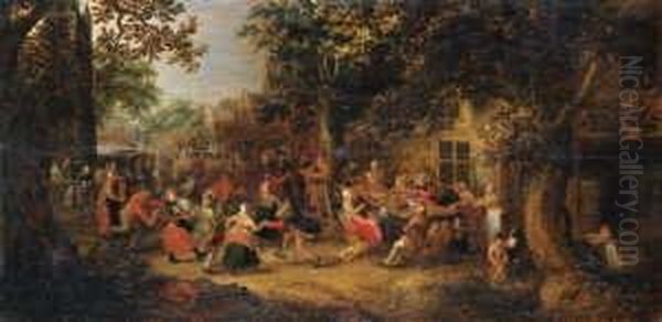 Zugeschrieben

 Bauernkirchweih.

 Ol Auf Oil Painting by David Vinckboons I