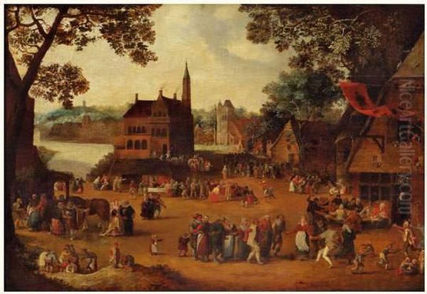 Kermesse Au Village Oil Painting by David Vinckboons I
