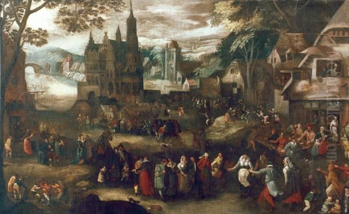 Kermesse Scene Oil Painting by David Vinckboons I