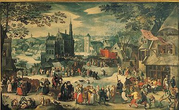 Kermesse De Pueblo Oil Painting by David Vinckboons I