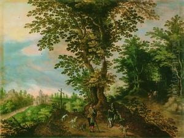 Waldlandschaft Oil Painting by David Vinckboons I
