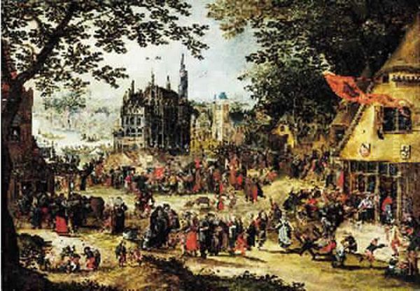 Et Son Atelier La Kermesse De La Saint-georges Oil Painting by David Vinckboons I