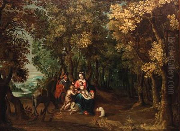 The Rest On The Flight Into Egypt Oil Painting by David Vinckboons I