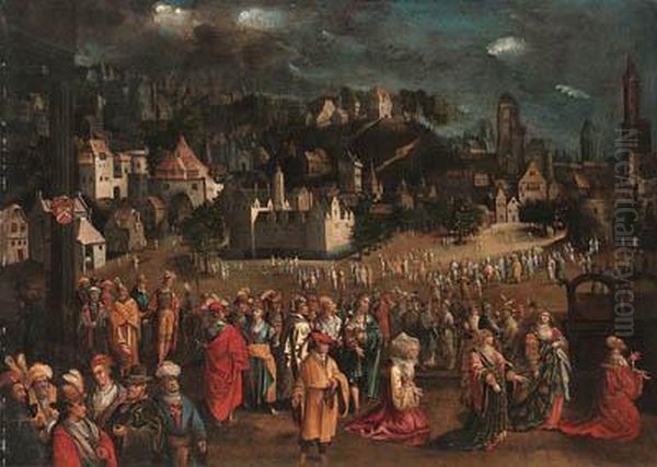 The Idolatry Of Solomon Oil Painting by David Vinckboons I