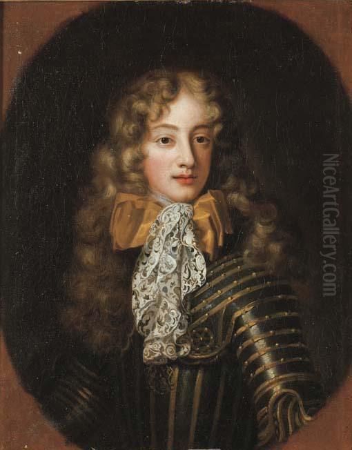 Ritratto Di Vittorio Amedeo Ii A
 Mezzo Busto In Armatura, Cravattadi Pizzo E Medaglione Dell'ordine 
Dell'annunziata Oil Painting by Jacob Ferdinand Voet