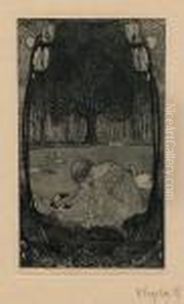 Die Sieben Schwane Oil Painting by Heinrich Vogeler