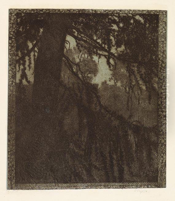 Die Larche Oil Painting by Heinrich Vogeler