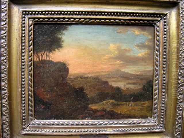 Bergige Landschaft Mit Personen Oil Painting by Johann Christian Vollerdt or Vollaert