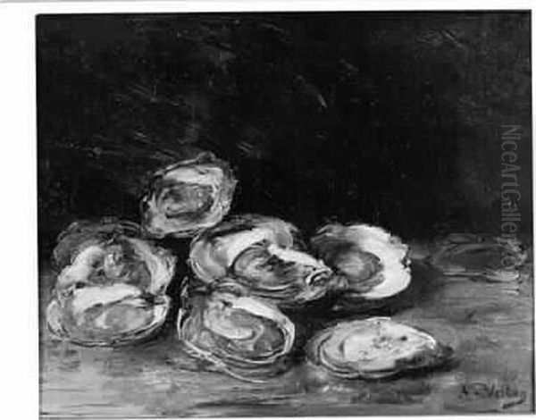  Six
 Huitres  Oil Painting by Antoine Vollon