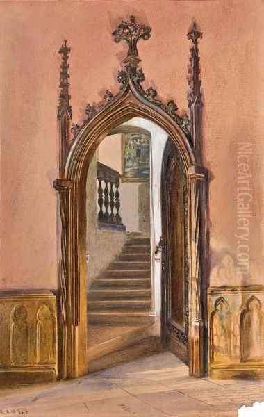 Schloss Rosenberg Des Grafen Buquoy-longueval Oil Painting by Rudolf Ritter von Alt