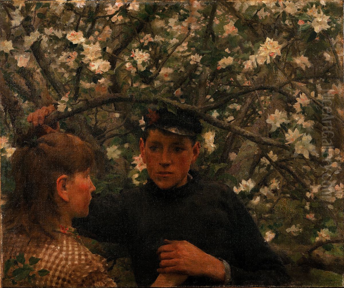 The Promise Oil Painting by Henry Scott Tuke