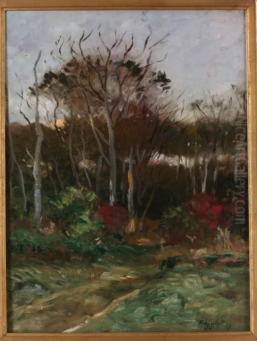 Hostlandskap I Skymning Oil Painting by Wilhelm von Gegerfelt