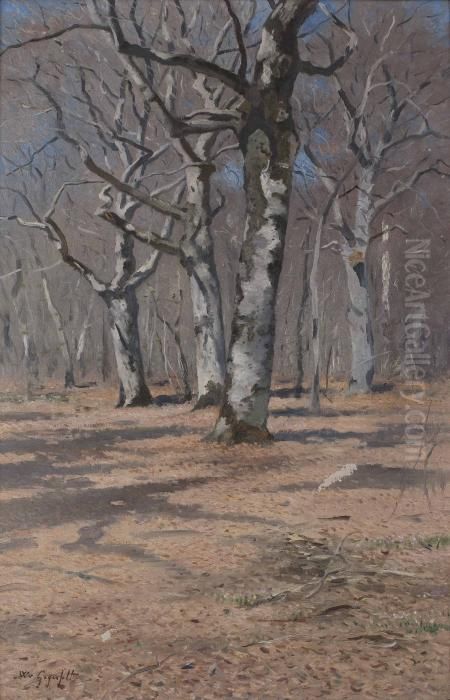 Trad Mot Bla Himmel Oil Painting by Wilhelm von Gegerfelt