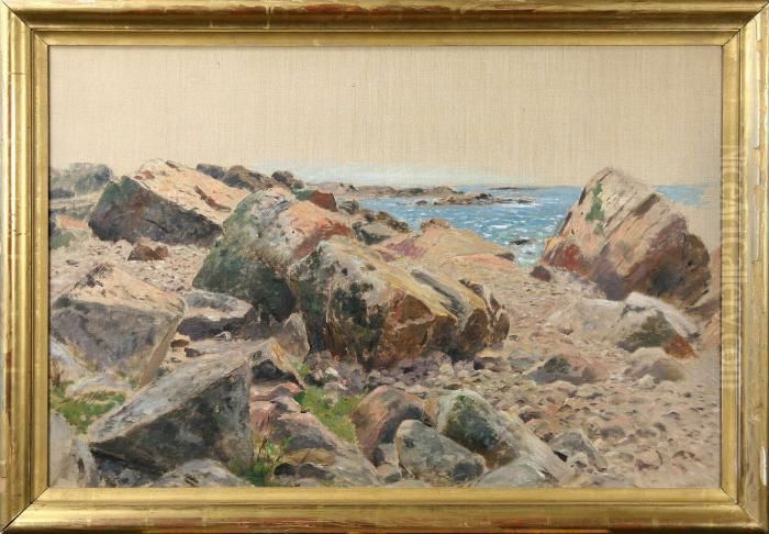 Klippigt Kustlandskap, Signerad W. V Gegerfelt Oil Painting by Wilhelm von Gegerfelt