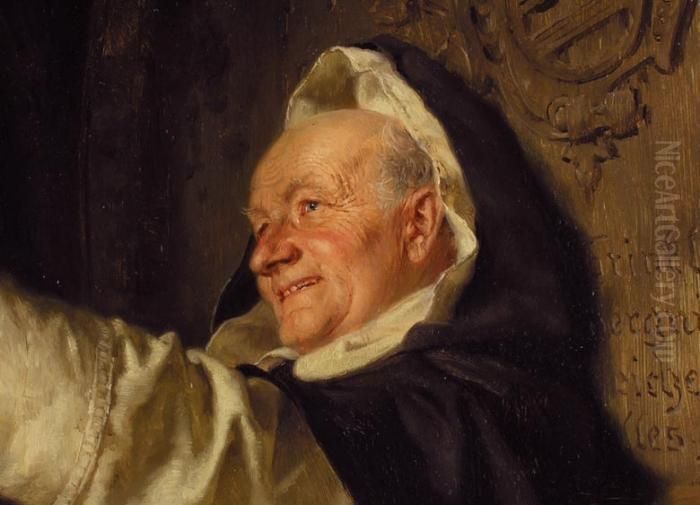 Zisterziensermonch Bei Der Brotzeit Oil Painting by Eduard Von Grutzner