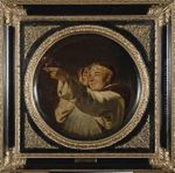 Clerigo Con Copa De Vino Oil Painting by Eduard Von Grutzner