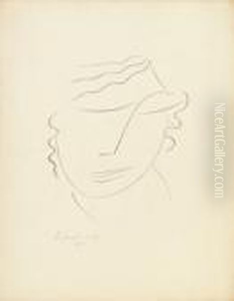 Kopf (hingebendii) Oil Painting by Alexei Jawlensky