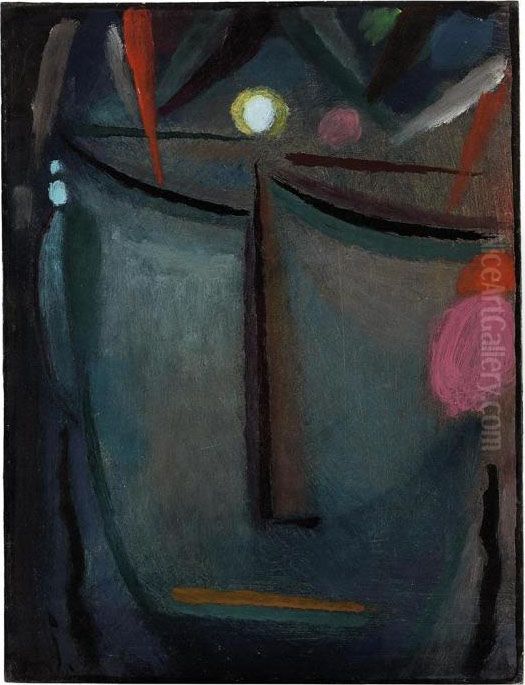 Heilandsgesicht, Dornenkrone Oil Painting by Alexei Jawlensky