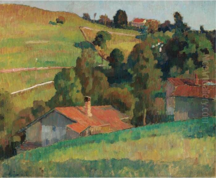 Wasserburg Am Inn (wasserburg On The Inn) Oil Painting by Alexei Jawlensky