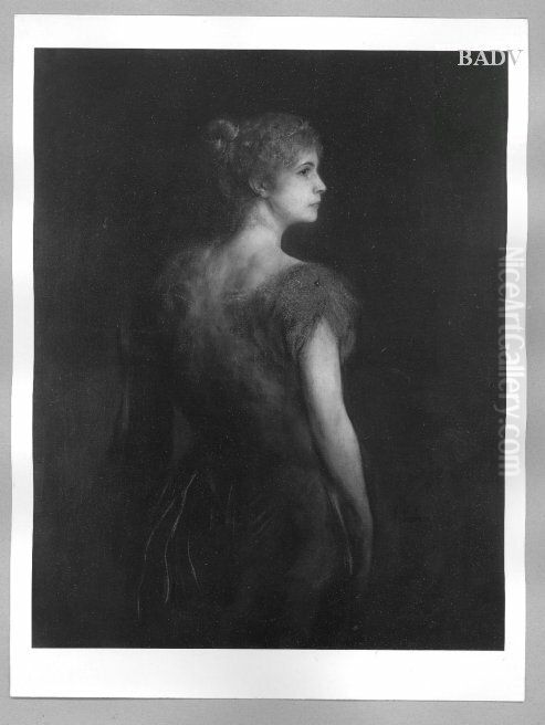Portrait Of A Young Lady Oil Painting by Lenbach Franz Von