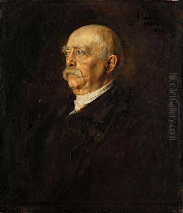 Otto Furst Von Bismarck Oil Painting by Lenbach Franz Von