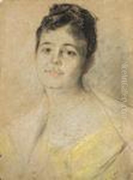 Portrat Einerdame Oil Painting by Lenbach Franz Von