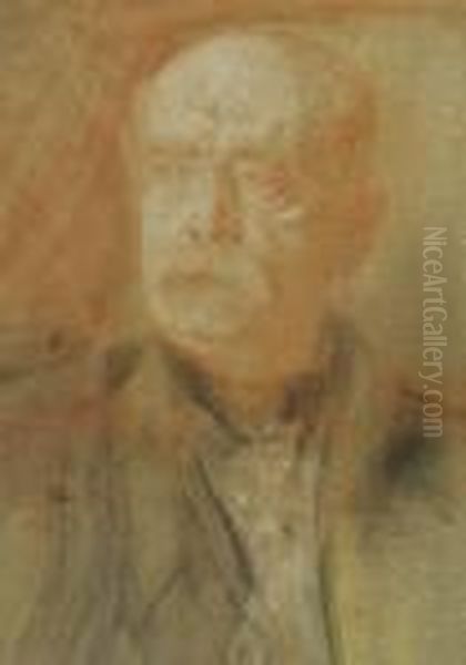 Otto Furst Von Bismarck Oil Painting by Lenbach Franz Von