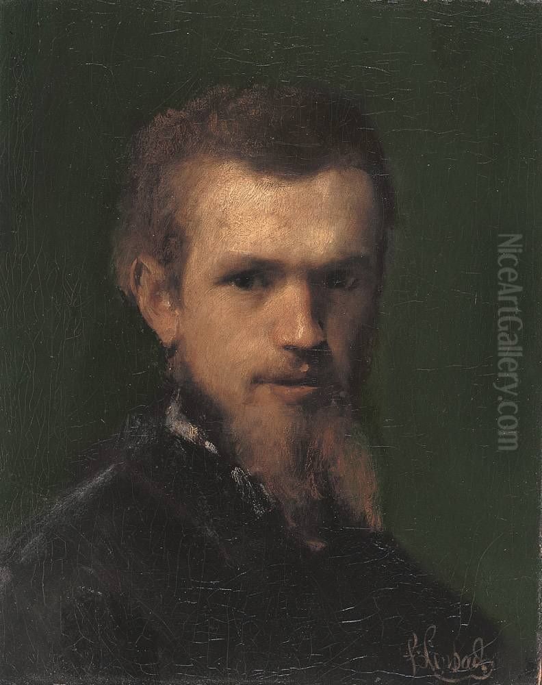 Selbstbildnis Oil Painting by Lenbach Franz Von
