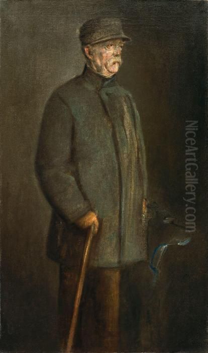Bismarck Als Jager Oil Painting by Lenbach Franz Von