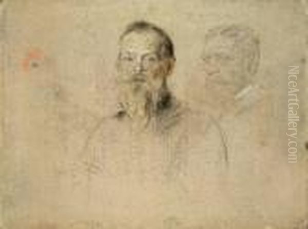 Luitpold Prinzregent Von Bayern Und Portraitstudie Oil Painting by Lenbach Franz Von