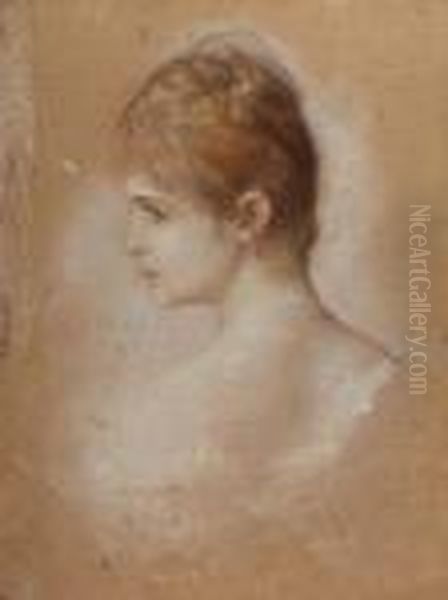 Portrait Der Prinzessin Elvira Von Bayern Oil Painting by Lenbach Franz Von