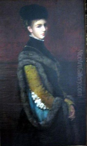 Frauenportrait-komptesse Lory Wittgenstein Oil Painting by Lenbach Franz Von