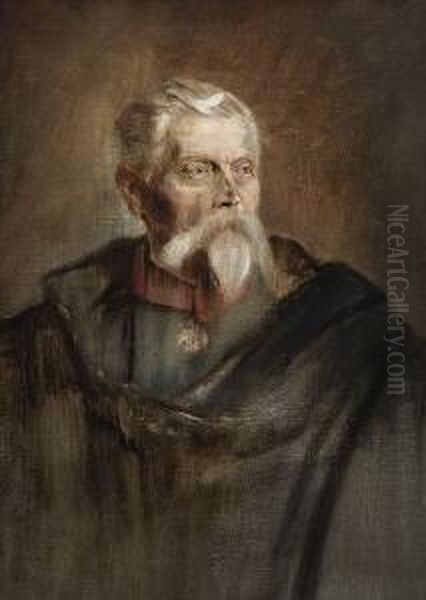 Ludwig Freiherr Von Und Zu Der
 Tann-rathsamhausen Oil Painting by Lenbach Franz Von