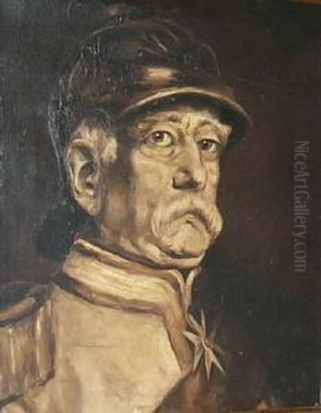 Portait Von Bismarck. Unten Rechts Signiert Und Datiert Lenbach 1899 Oil Painting by Lenbach Franz Von
