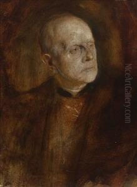 Helmuth Graf Moltke Oil Painting by Lenbach Franz Von