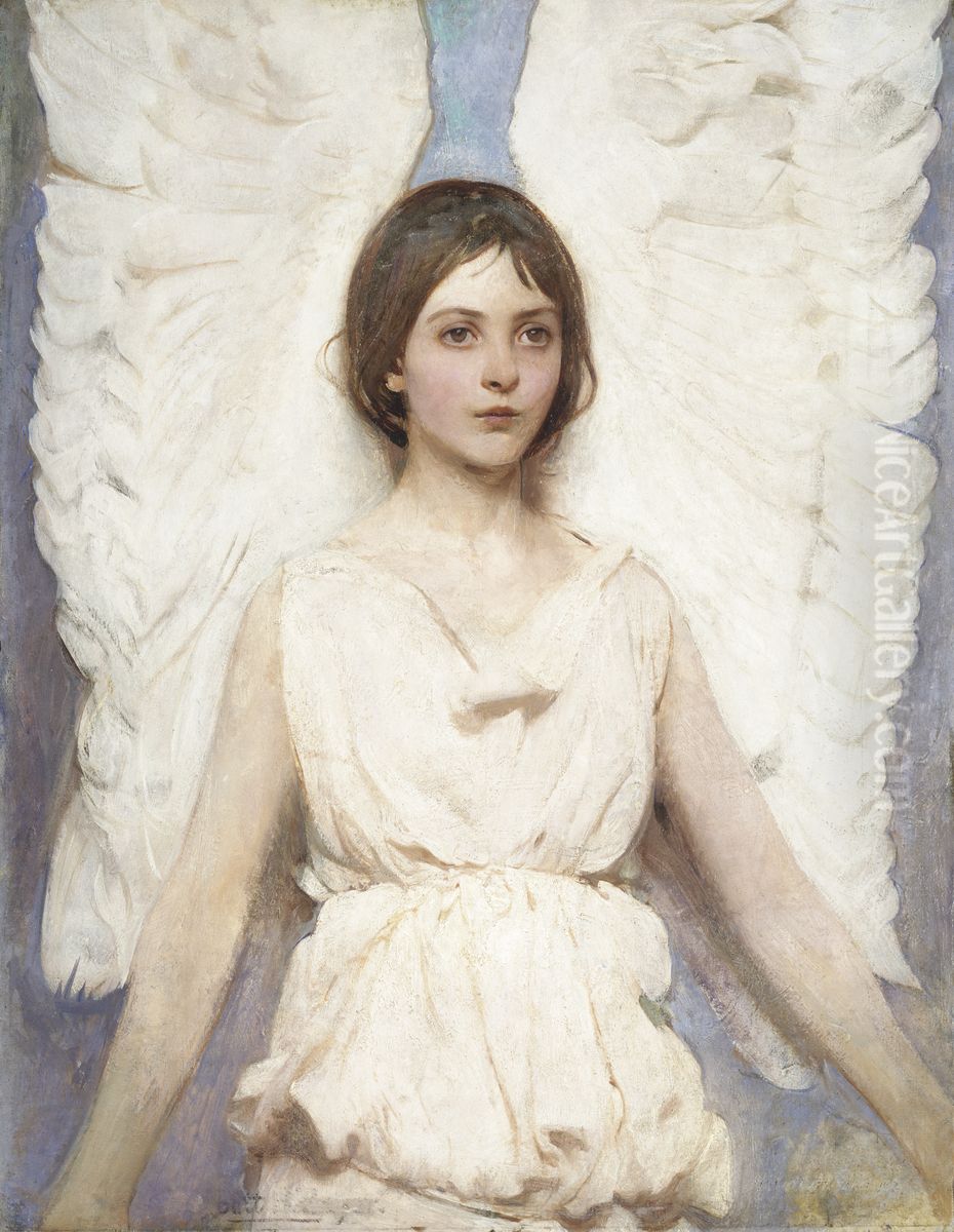 Angel Oil Painting by Abbott Handerson Thayer