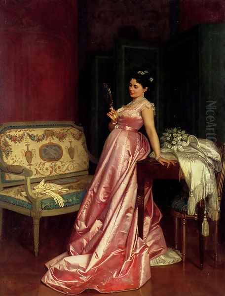 The Admiring Glance Oil Painting by Toulmouche Auguste