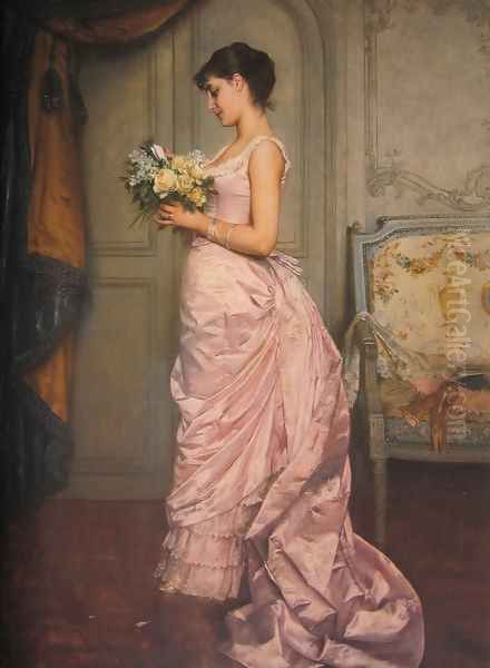 Le Billet Oil Painting by Toulmouche Auguste