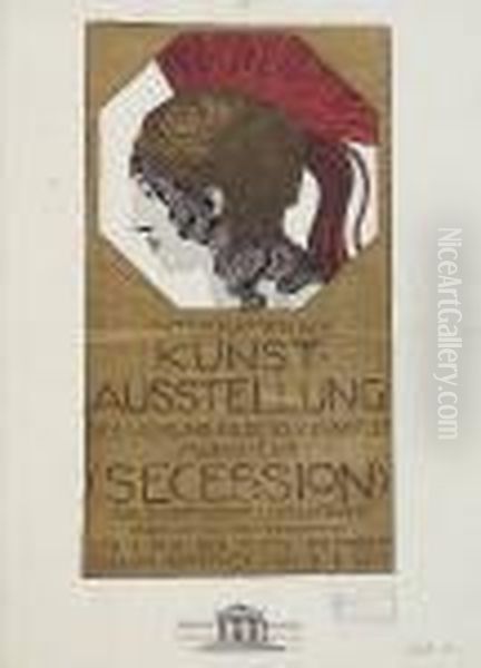 Internationale Kunst-ausstellung
 Des Vereins Bildender Kunstler Munchens (secession). Oil Painting by Franz von Stuck