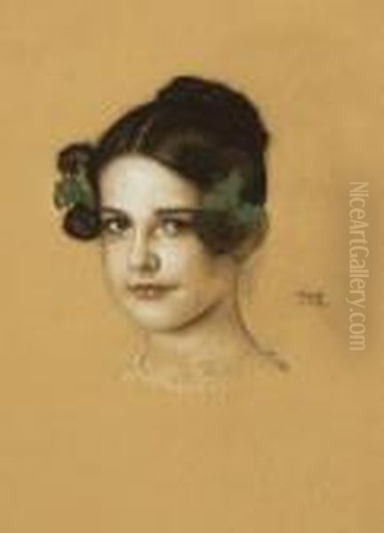 Mary Stuck. Oil Painting by Franz von Stuck